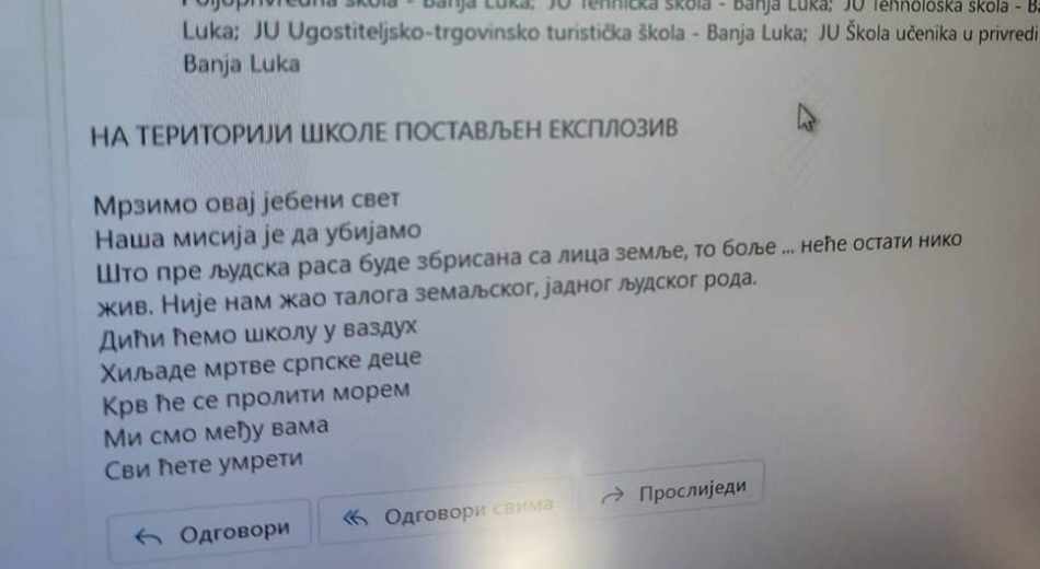 “Хиљаде мртве српске дјеце” – Језиви мејлови који су стигли на адресу школа у Српској!